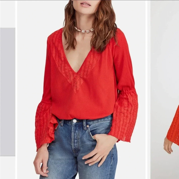 FREE PEOPLE PARISIAN NIGHTS TOP - Picture 1 of 8